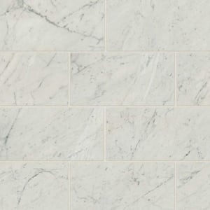 Classic 2.0 Rectangle 12 in. x 24 in. Matte Bianco Carrara Porcelain Floor Tile (15.75 sq. ft./Case)