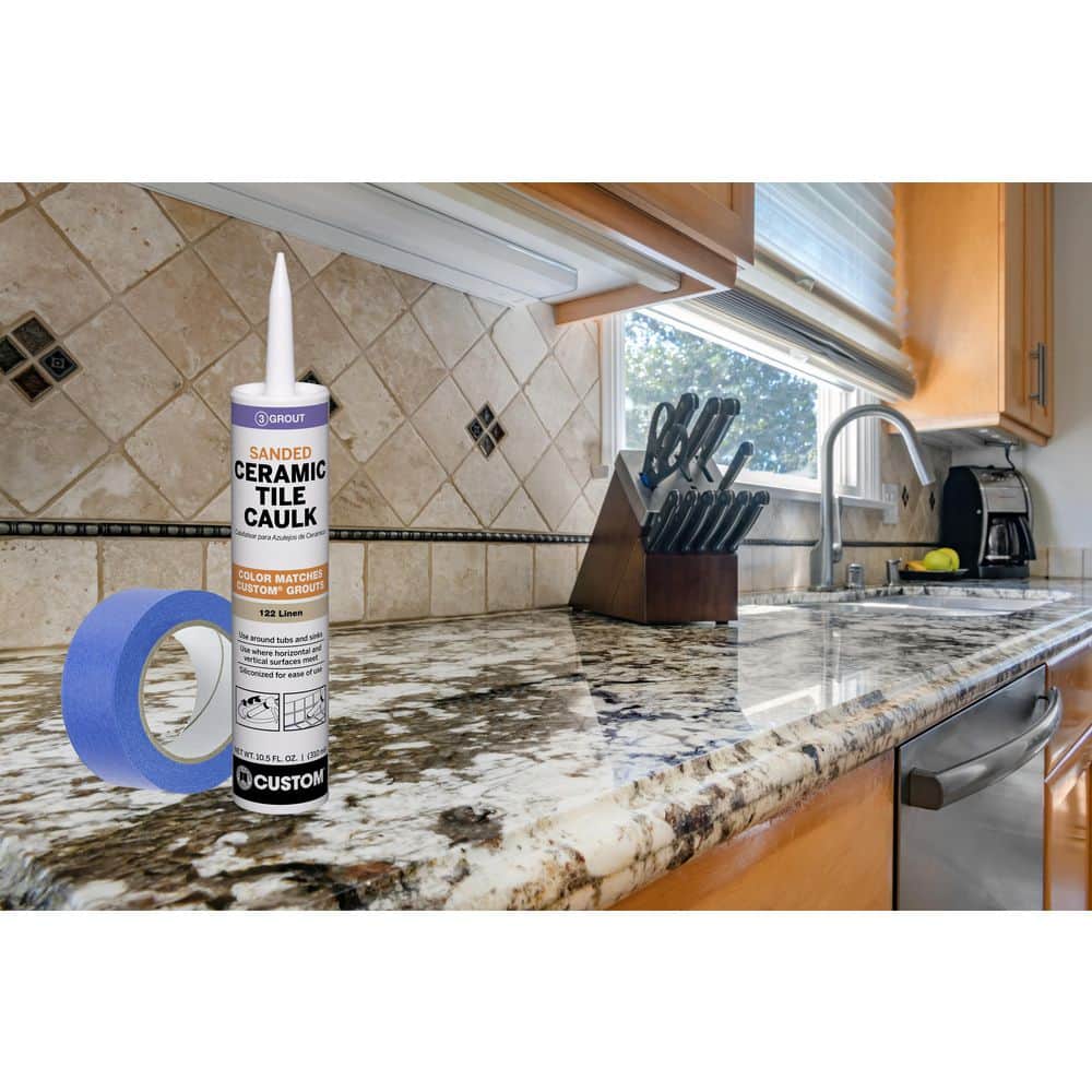 Polyblend Bone Siliconized Acrylic Ceramic Tile Caulk 10.5 oz