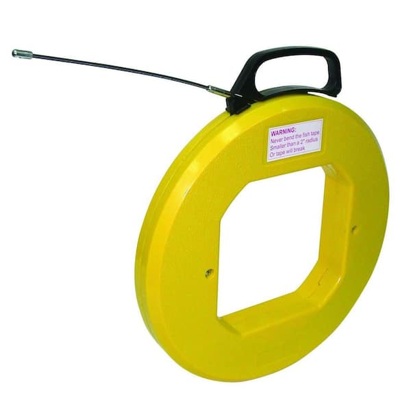 VEVOR Fish Tape 425 ft. x 1/4 in. Fiberglass Non-Conductive Duct Rodder Wire  Puller with Stand for Wall Electrical Conduit DZJYDB14425FT0HH2V0 - The  Home Depot