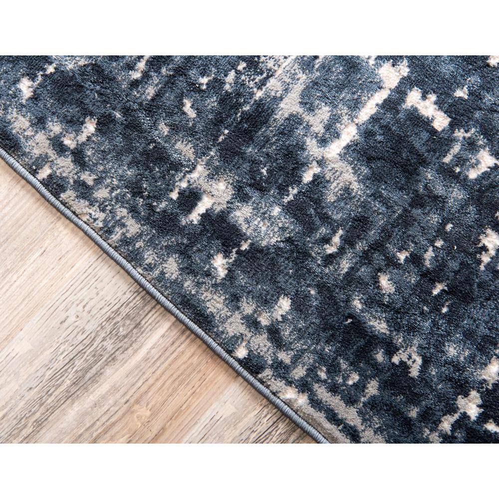 Navy Blue Rectangular Easy-Care Synthetic 8' x 10' Rug