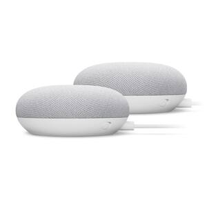 Nest Mini (2nd Gen) - Smart Home Speaker with Google Assistant in Chalk (2-Pack)