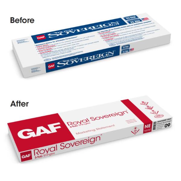 Gaf Royal Sovereign Charcoal Algae Resistant 3 Tab Roofing Shingles 33 33 Sq Ft Per Bundle 26 Pieces 0201180 The Home Depot