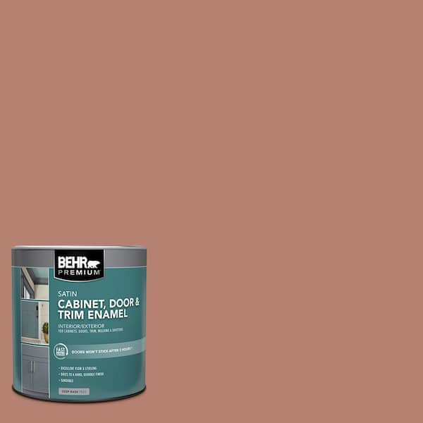 BEHR PREMIUM 1 qt. #S180-5 Auburn Glaze Satin Enamel Interior/Exterior Cabinet, Door & Trim Paint