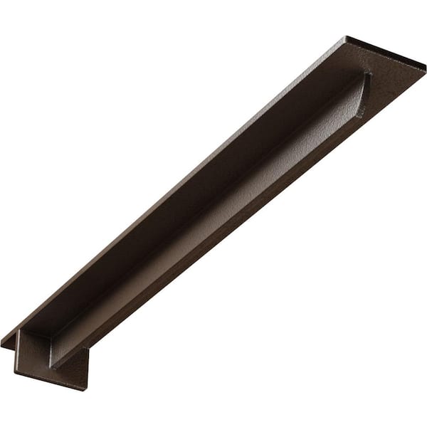 Ekena Millwork 3 in. x 2 in. x 24 in. Steel Hammered Brown Heaton Bracket