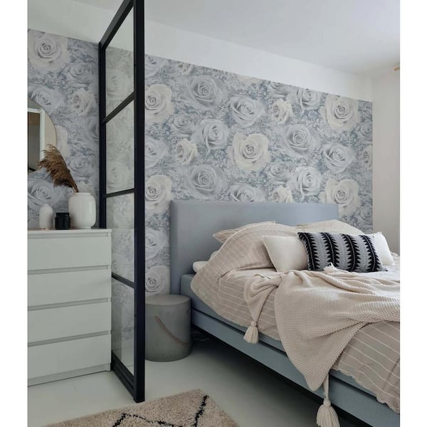Arthouse Blue Reverie Vinyl Peel and Stick Wallpaper Roll 30.75 sq. ft.