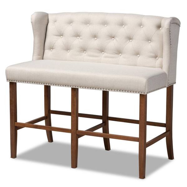Beige Bar Stool Bench 