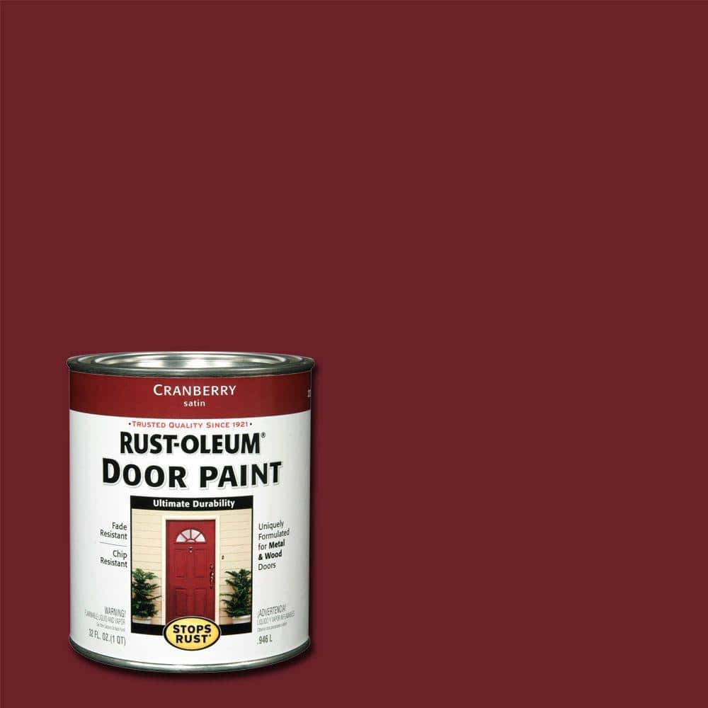 RustOleum Stops Rust 1 qt. Cranberry Door Paint (2Pack) 238314 The Home Depot