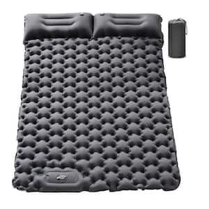 Full-Size Nylon Sleeping Pad with Built-in Foot Pump for 2-Person Camping, Backpacking, Hiking (1-Pack)