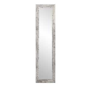 Oversized White/Gray Farmhouse Mirror (71 in. H X 16 in. W)