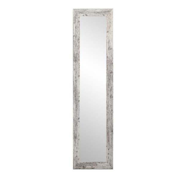 BrandtWorks Oversized White/Gray Farmhouse Mirror (71 in. H X 16 in. W)