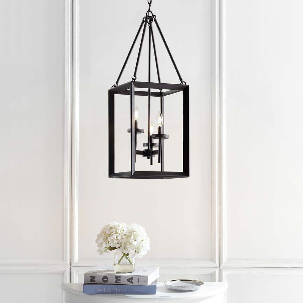 Geometric Bronze 12" LED Glass Pendant Light