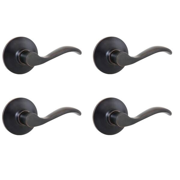 Defiant Naples Aged Bronze Hall/Closet Passage Door Lever Handle LYEX703B -  The Home Depot