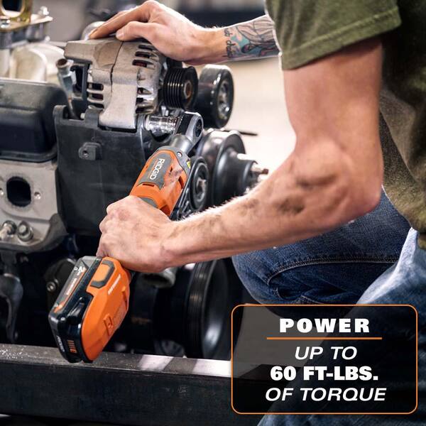 RIDGID 18V Brushless Cordless 1/2 in. Ratchet (Tool Only) R866012B ...