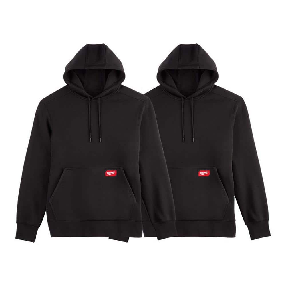 Men s X Large Black Midweight Cotton/Polyester Long Sleeve Pullover Hoodie (2-Pack) price history on PriceWatchPro