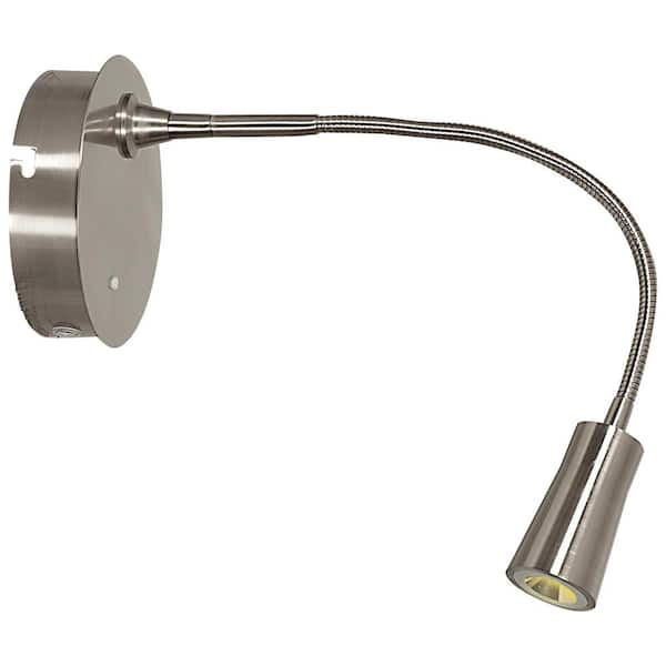 Access Lighting Epiphanie 16 in. 1-Light Stainless Steel Gooseneck Wall Lamp