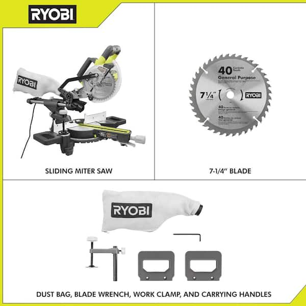 10 Amp Corded 7-1/4 in. Compound Sliding Miter Saw