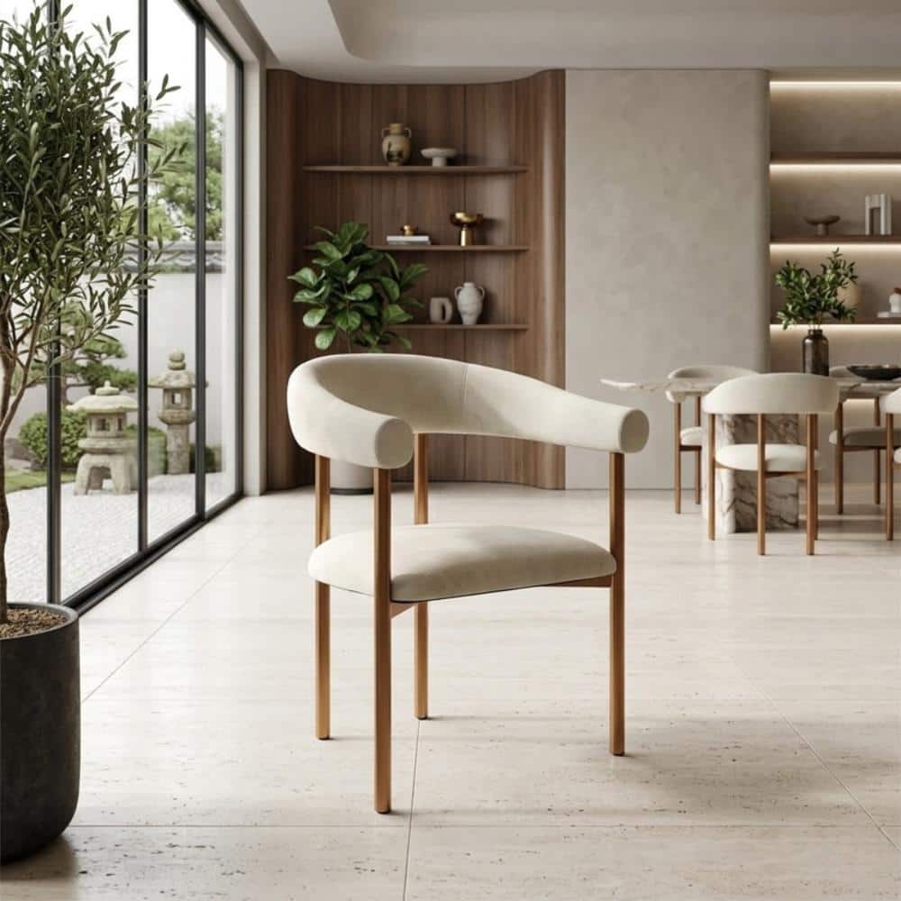 Modern Upholstered Armrest Dining Chair price history on PriceWatchPro