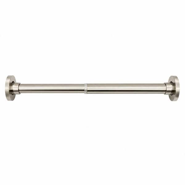 47-84 in. Stainless Steel Heavy Duty Adjustable Expandable Shower Curtain Rod in Brushed Nickel for Bathroom Window