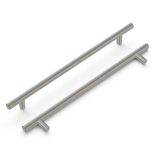 HICKORY HARDWARE Bar Pulls Collection 8-13/16 in. (224 mm) Center-to-Center Stainless Steel Finish Cabinet Pull (5-Pack)