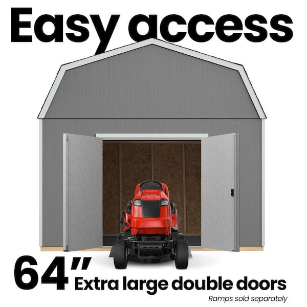 Do-It Yourself Hudson 12 ft. x 16 ft. Wood Garden Shed Storage with Smartside and Floor System Included (192 sq. ft.)