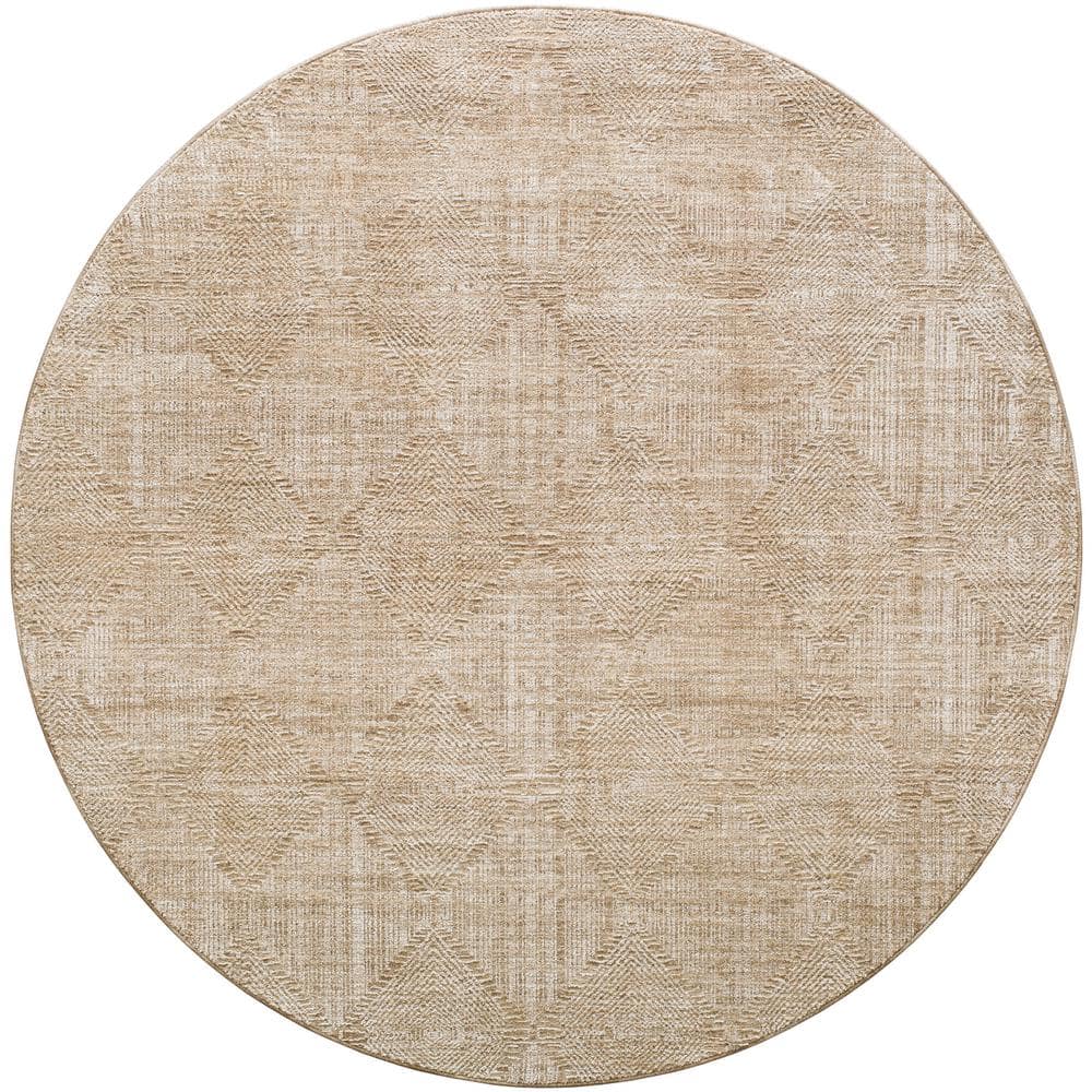 Masterpiece Beige/Tan Traditional 5 ft. Round ft. Indoor Area Rug price history on PriceWatchPro