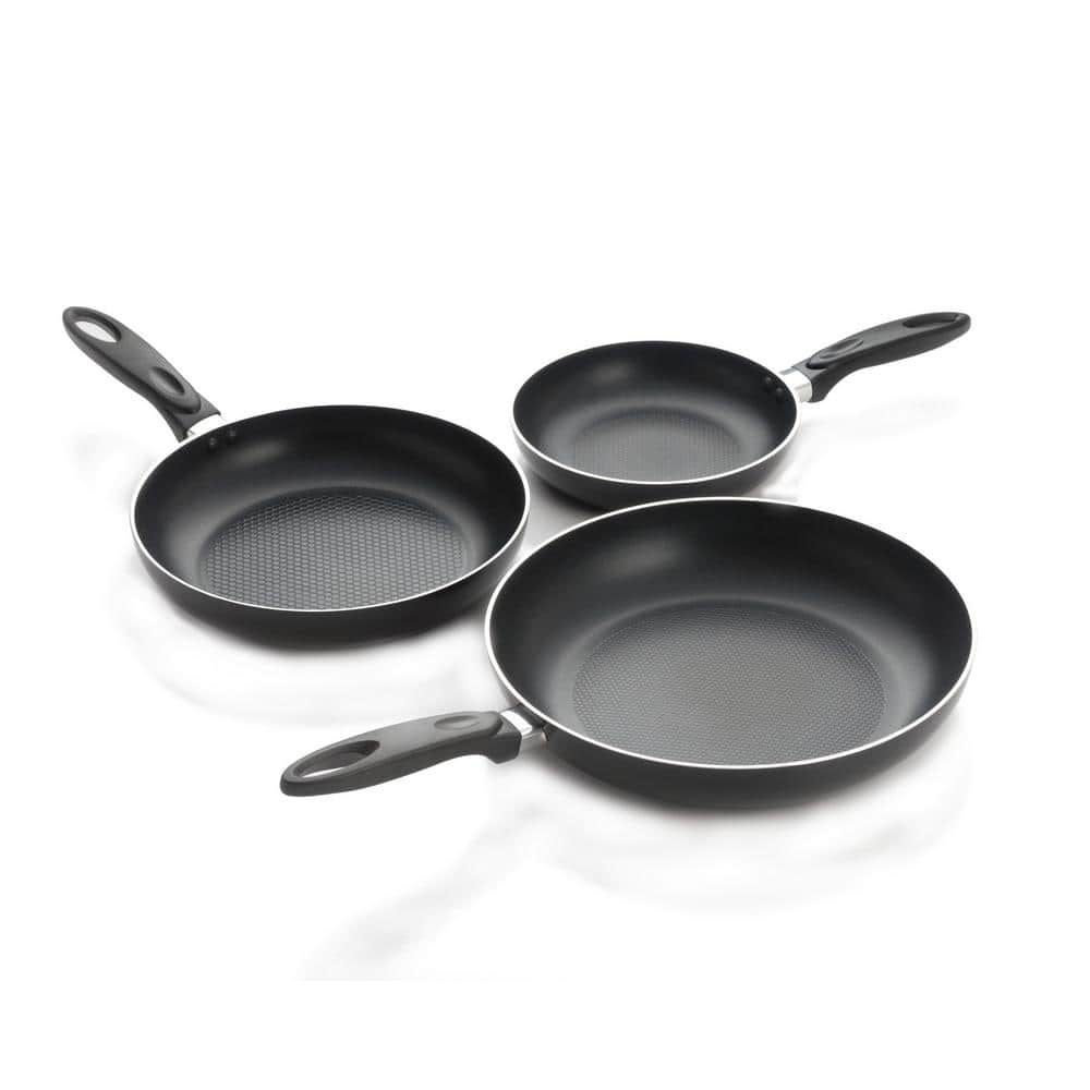 ExcelSteel Professional 8 in. Aluminum Ceramic Nonstick Frying Pan in Black  586 - The Home Depot