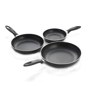 ExcelSteel 3-Piece Cast Iron Skillet Set with Red Enamel Coating 447 - The  Home Depot