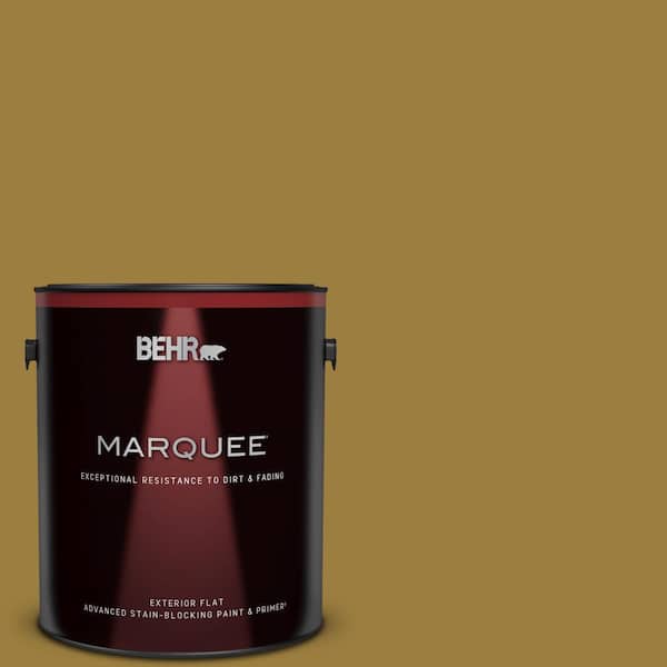 BEHR MARQUEE 1 gal. #S-H-380 Burnished Bronze Flat Exterior Paint & Primer