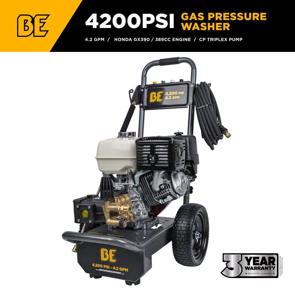 4200 PSI 4.2 GPM Cold Water Gas Pressure Washer Honda GX390 Engine and Comet Triplex Pump price history on PriceWatchPro