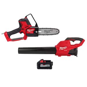 M18 FUEL 8 in. 18V Lithium-Ion Brushless Electric Battery Chainsaw HATCHET w/M18 FUEL Blower & 6.0 Ah Battery (2-Tool)