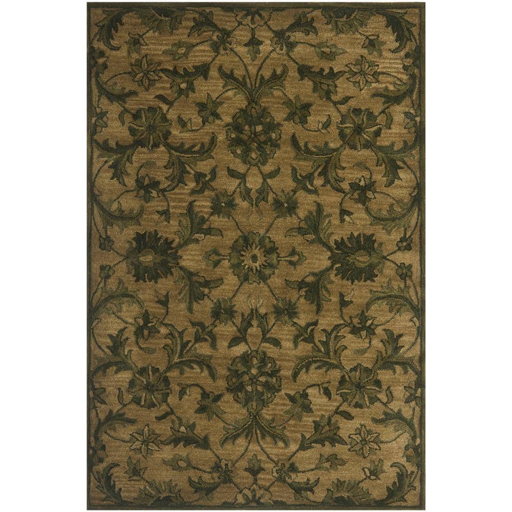 Regal Elegance Red Wool 5' x 8' Hand-Tufted Area Rug