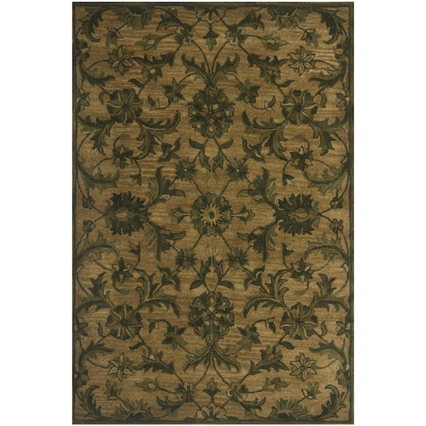 SAFAVIEH Antiquity Olive/Green 5 ft. x 8 ft. Floral Area Rug