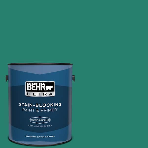 BEHR ULTRA 1 gal. #P440-7 Mermaid Sea Extra Durable Satin Enamel Interior Paint & Primer