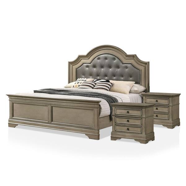 Furniture of America Steamboat 3-Piece Antique Warm Gray