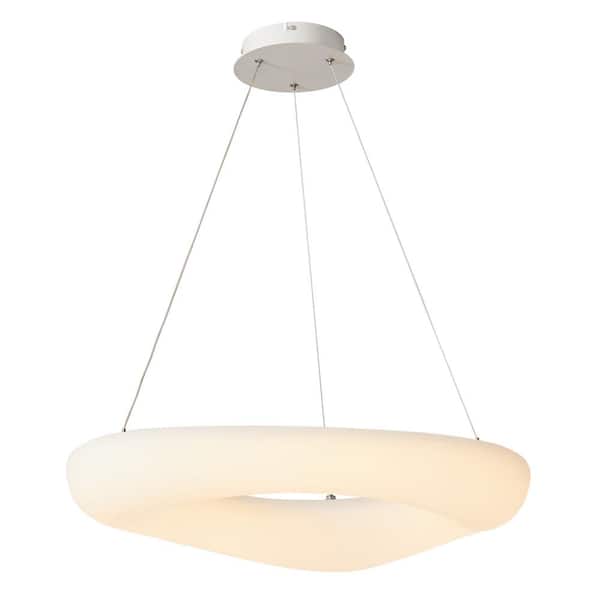 aiwen 1-Light 35-Watt Integrated LED Unique Tiered Chandelier with Acrylic Shade