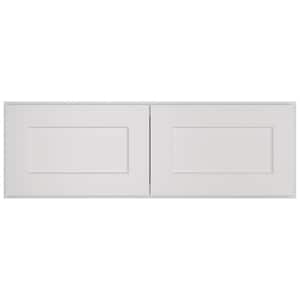 36-in. W x 24-in. D x 12-in. H in Shaker Dove Plywood Ready to Assemble Wall Bridge Kitchen Cabinet with 2 Doors