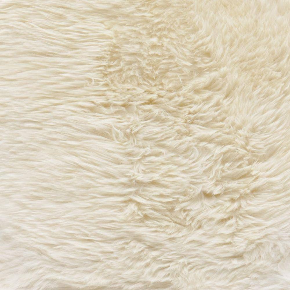 Luxurious Handmade White Sheepskin Shag Rug 24" x 7"