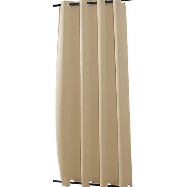 Outdoor Patio Curtains Weighted Waterproof Blackout Shades Thermal Insulated Privacy Windproof 52 x 84 in. 2 Panels
