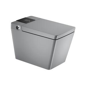 1.32 GPF Dual Flush Square Smart Toilet in Matte Grey (1-Piece)