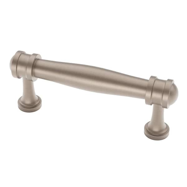 Charmaine 3 in. (76 mm) Farmhouse Satin Nickel Bar Cabinet Pull