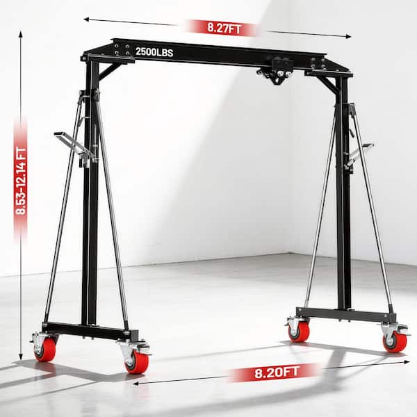 LITEKON 1 Ton Portable Gantry Crane Adjustable Height and Width