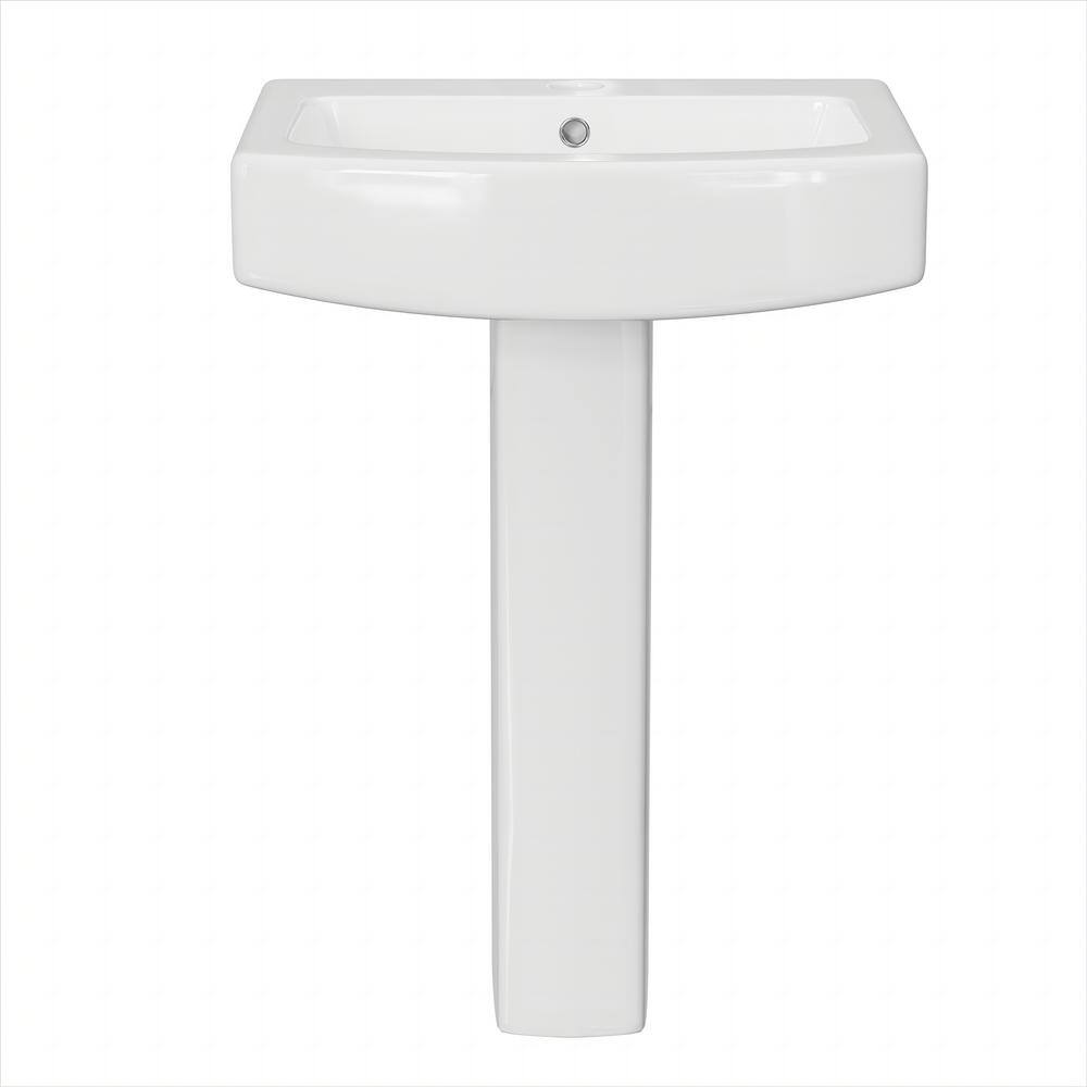 17.5 in. W x 22.5 in. D Rectangular Pedestal Sink Base in White