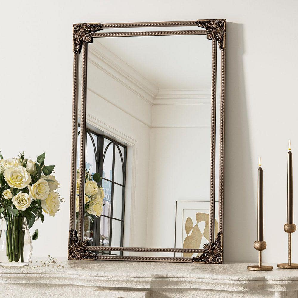 KeonJinn 20 in. H x 30 in. W Framed Rectangular Vintage Mirror
