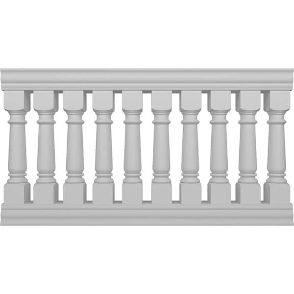 Ekena Millwork Fiberthane Wellington Balustrade 72 in. L x 42 in. H Fiberglass Railing Kit