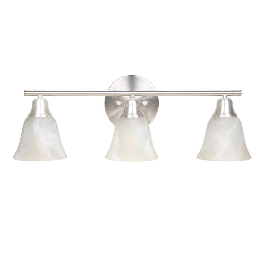 24 in. 3 Light Brushed Nickel Vanity Light Fixture price history on PriceWatchPro