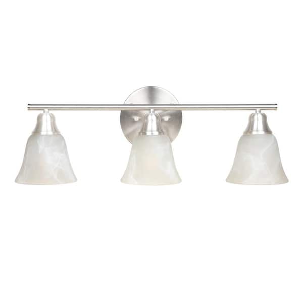 Lecoht 24 in. 3-Light Brushed Nickel Vanity Light Fixture