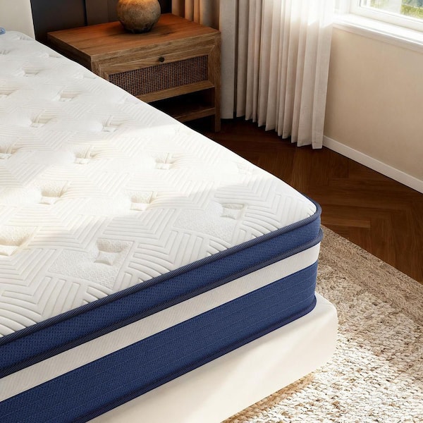 King Size 10 in. Medium Hybrid Breathable and Cooling Motion Isolation Mattress with CertiPUR-US and Oeko-TEX Certified