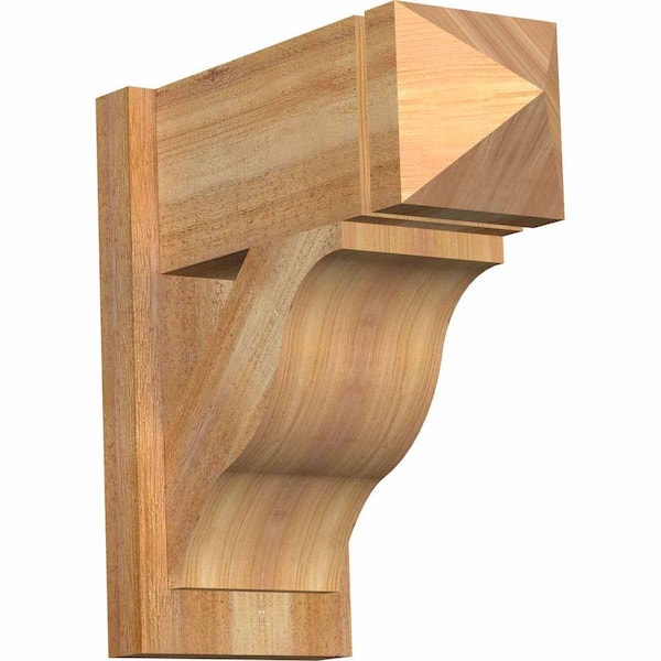 Ekena Millwork 8 in. x 18 in. x 18 in. Fuston Arts and Crafts Rough Sawn Western Red Cedar Outlooker