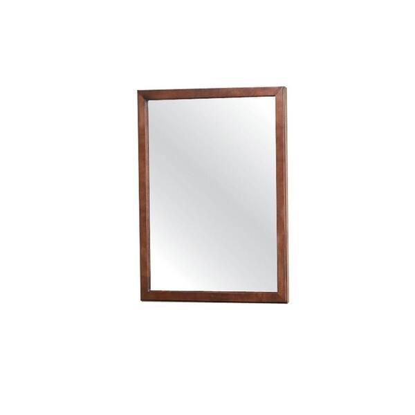 Maykke Cambridge 30 in. H x 24 in. W Wall Mirror in American Walnut