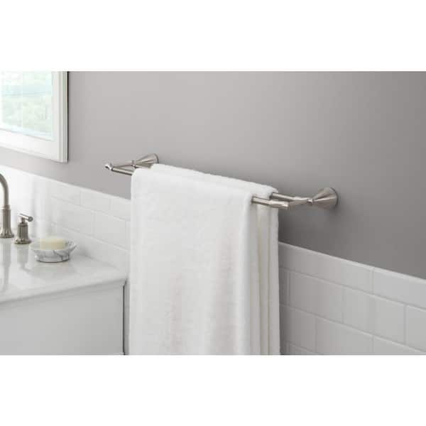 Edgewood 24 in. Double Towel Bar in Brushed Nickel